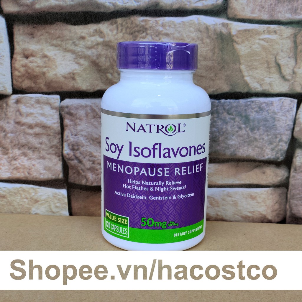 Viên Uống Natrol Soy Isoflavones 50mg Mầm Đậu Nành Cho Nữ 120 viên