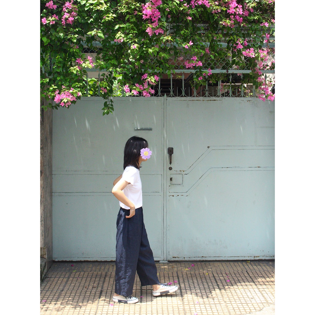 Quần dài linen ghép vải lưng thun - DOSU PANT - by Tháng Năm