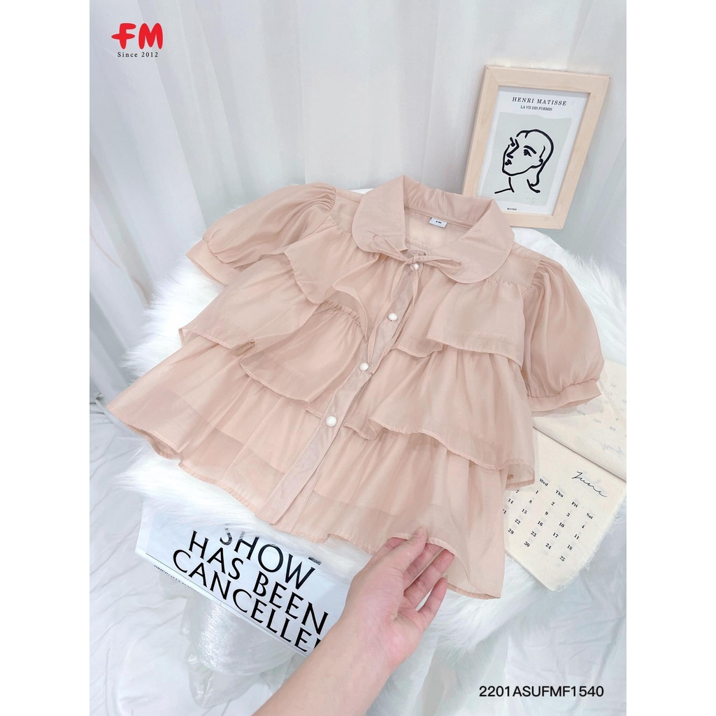 Áo Sơ Mi Bèo Tầng 01 Chất Tơ Mịn Dorastyle