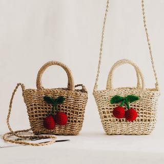 Túi hộp đan cói Cherry Labonia