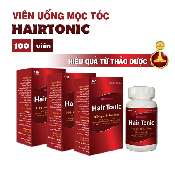 Thuốc uống mọc tóc Hairtonic, giúp giảm rụng tóc, nuôi dưỡng chân tóc chắc khỏe và dày mượt (100 viên)