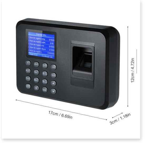 Máy chấm công vân tay truy xuất dữ liệu qua USB hỗ trợ tiếng Việt