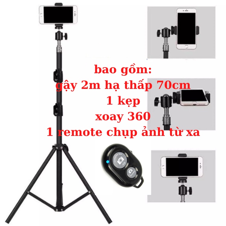 Gậy livestream , quay tiktok ,quay video, chụp ảnh loại XỊN loại TỐT
