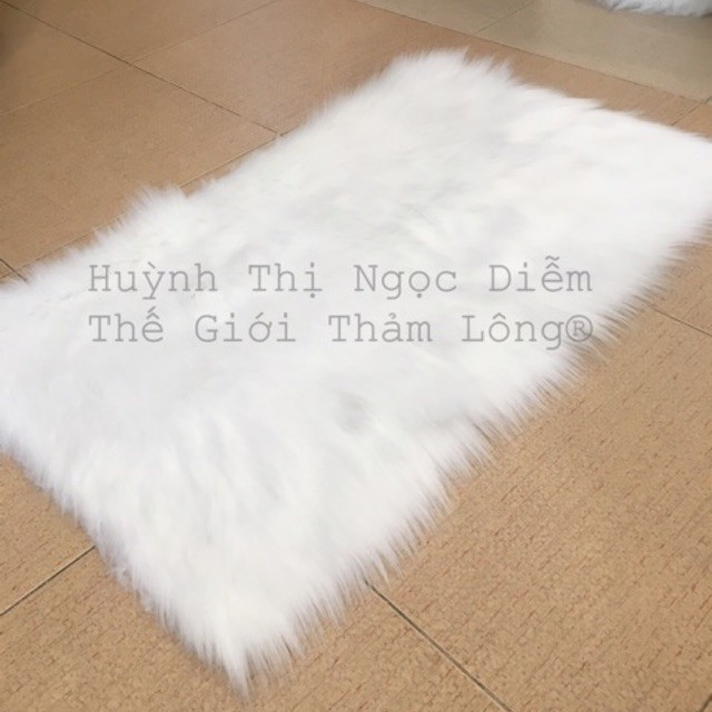 [Mã 11LIFESALE giảm 10% đơn 99K] Thảm lông chụp ảnh - thảm lông trắng dài cao cấp ( 50cmx80cm)