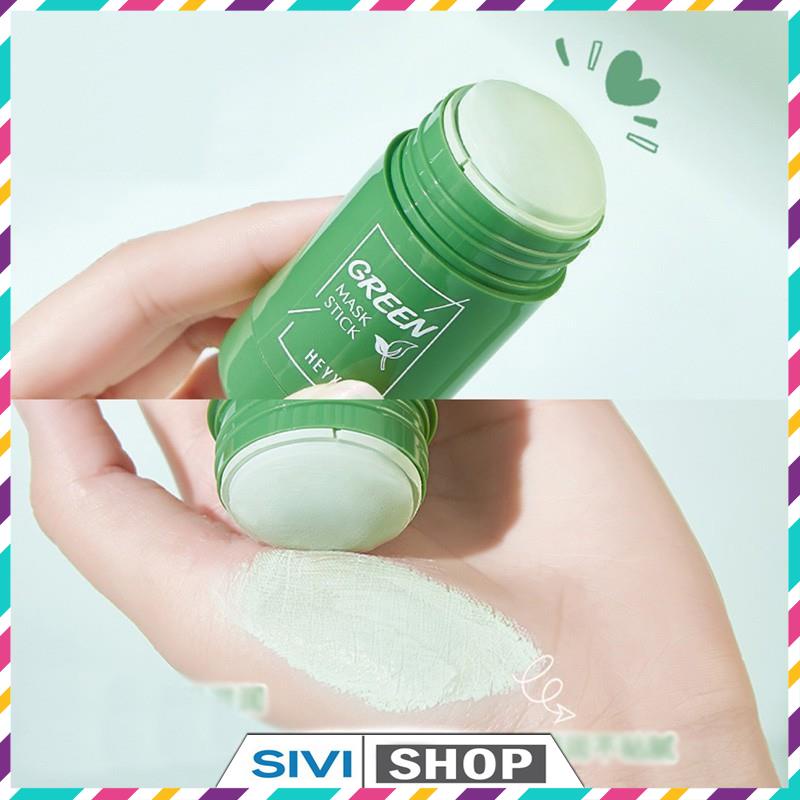 Mặt nạ bùn dạng lăn Heyxi Mask Stick chiết xuất trà xanh và cà tím