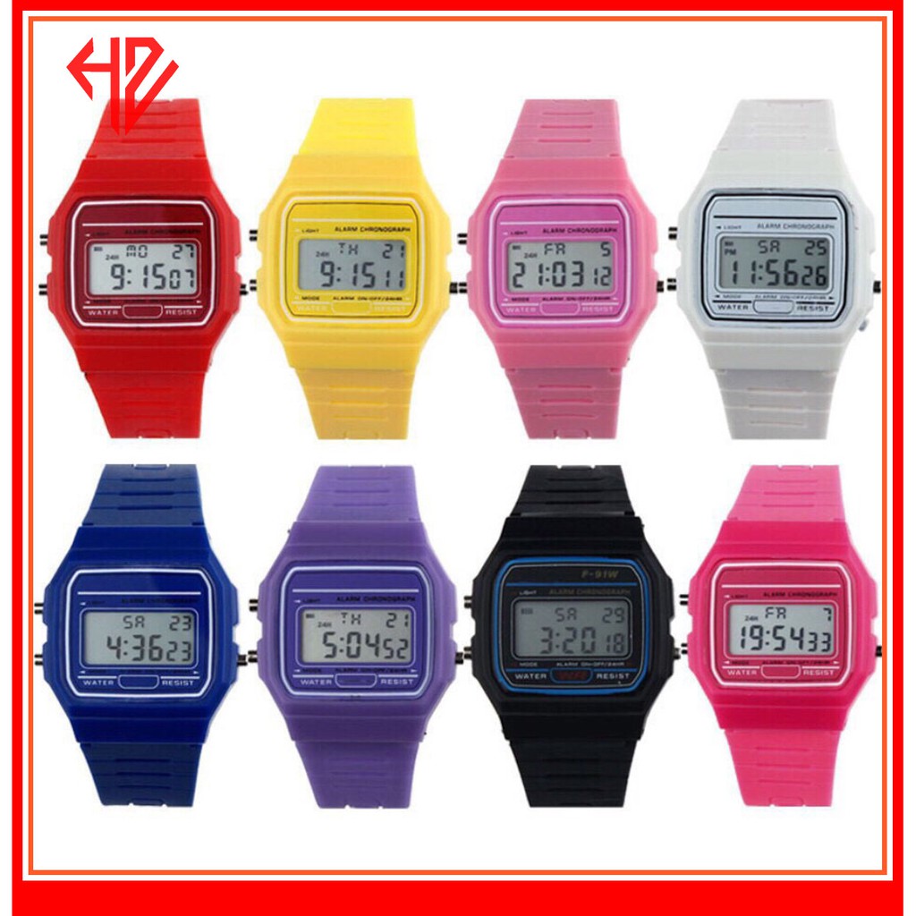 [CỰC HOT] ĐỒNG HỒ NAM NỮ DÂY CAO SU WR F91 NHIỀU MÀU CỰC ĐẸP