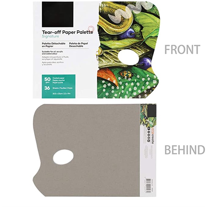 Palette Giấy Mont Marte Tear Off Paper Palette - Bảng Pha Màu Giấy Vẽ Màu Arylic, Sơn Dầu, Gouache 36 Tờ 50gsm