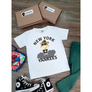 Áo thun trẻ em chất cotton co giãn 4c MLB New York Yakees sành điệu