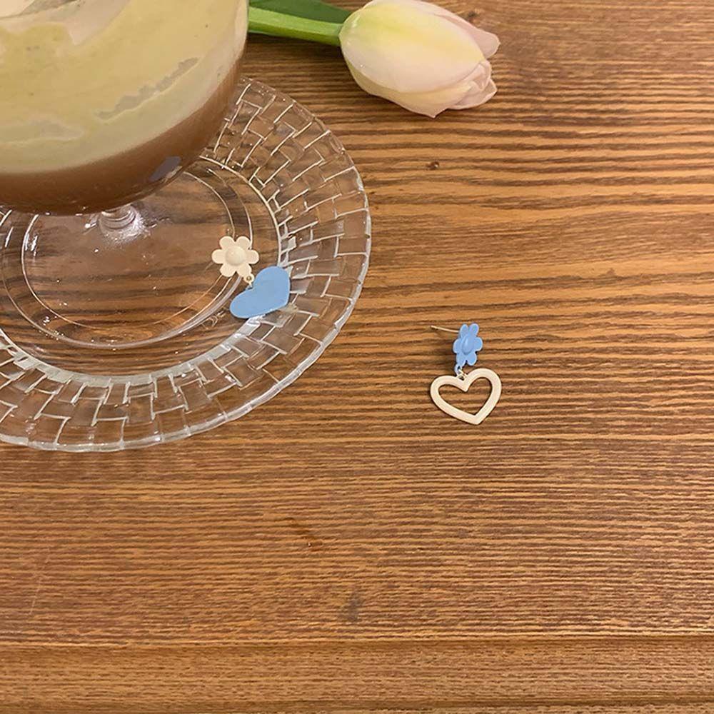 Khuyên Tai Hình Trái Tim/Hoa Thanh Lịch Phong Cách Hàn Quốc