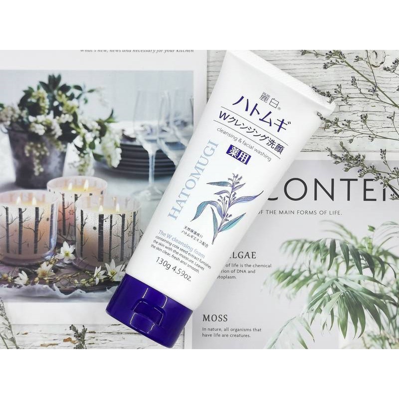 Sữa rửa mặt Hatomugi chiết xuất ý dĩ Nhật Bản- Sữa rửa mặt dưỡng ẩm làm trắng da Hatomugi 130g