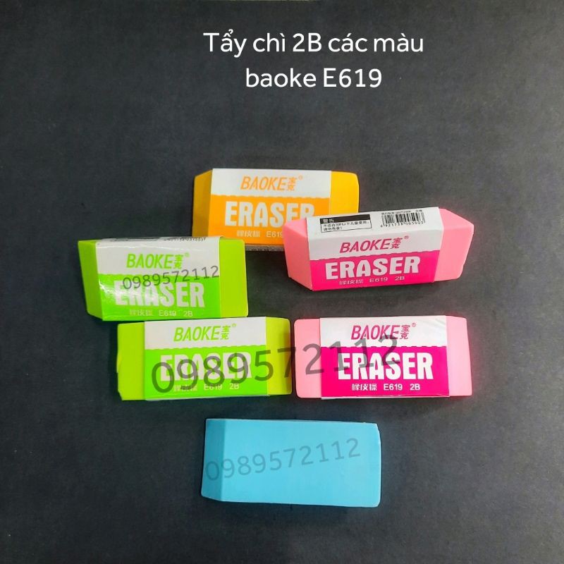 Tẩy chì màu baoke,gôm tẩy to E619.