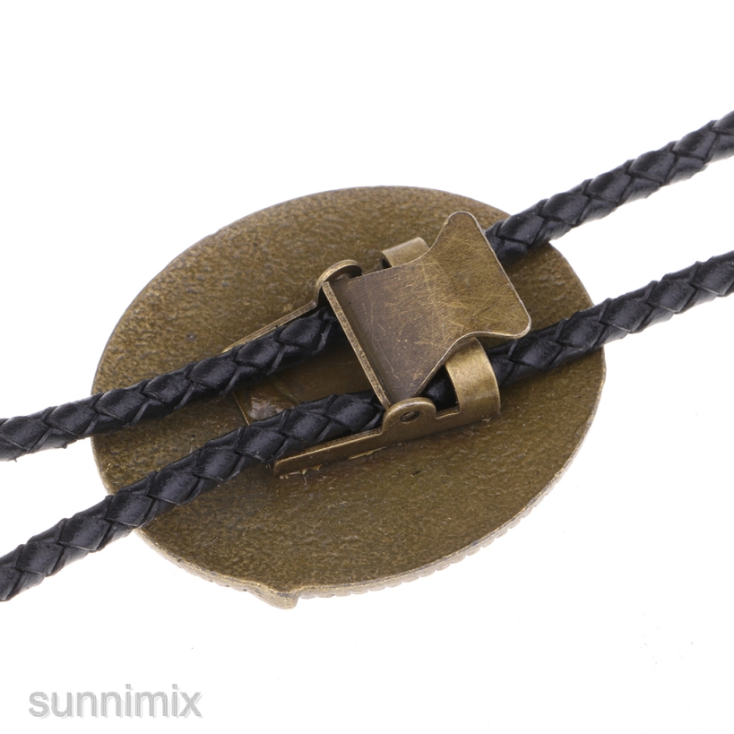 [Sunnimix] Vòng cổ Cao Bồi Bolas Rodeo Bootlace Hình Đầu Sói Sáng Tạo Kiểu Mỹ