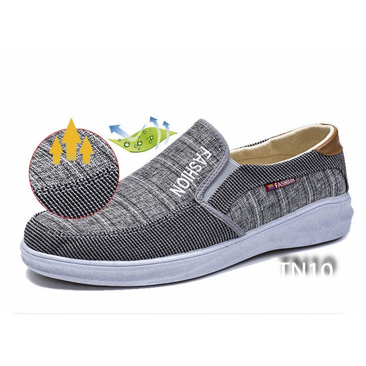 [ Cực Hot ] Giày Sneaker Thể Thao Đế Êm Chất Vải Jeans TN10 - Xám | BigBuy360 - bigbuy360.vn