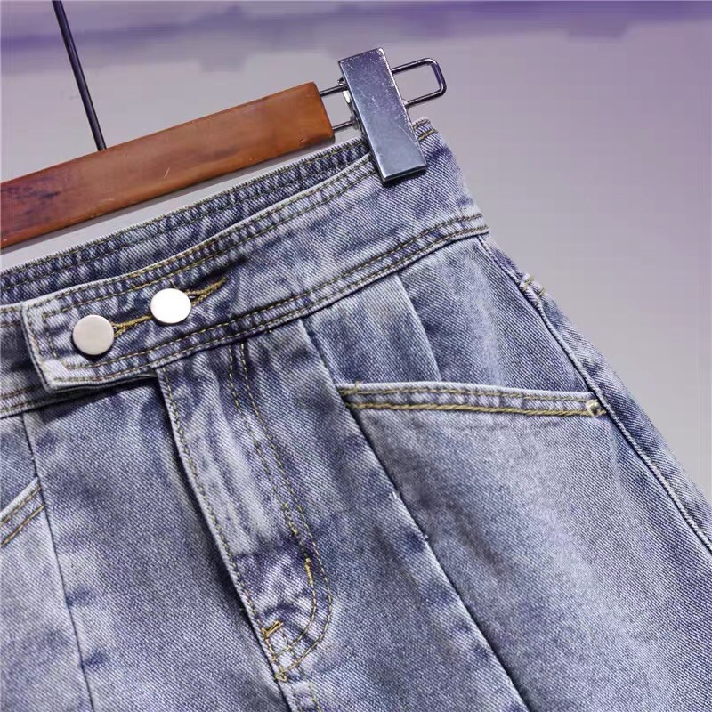 chân váy bò - chân váy jeans ngắn(có bigsize 100kg)(có ảnh thật)