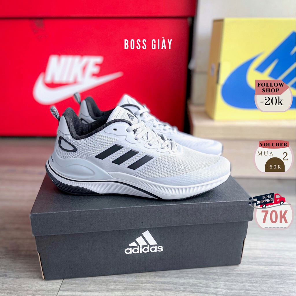 Giày Sneaker Nam Nữ Adidas Alphamagma 2022 Xám vạch Đen (fullbox + freeship)