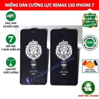 MIẾNG DÁN CƯỜNG LỰC REMAX 15D IPHONE 7 - MÀU ĐEN