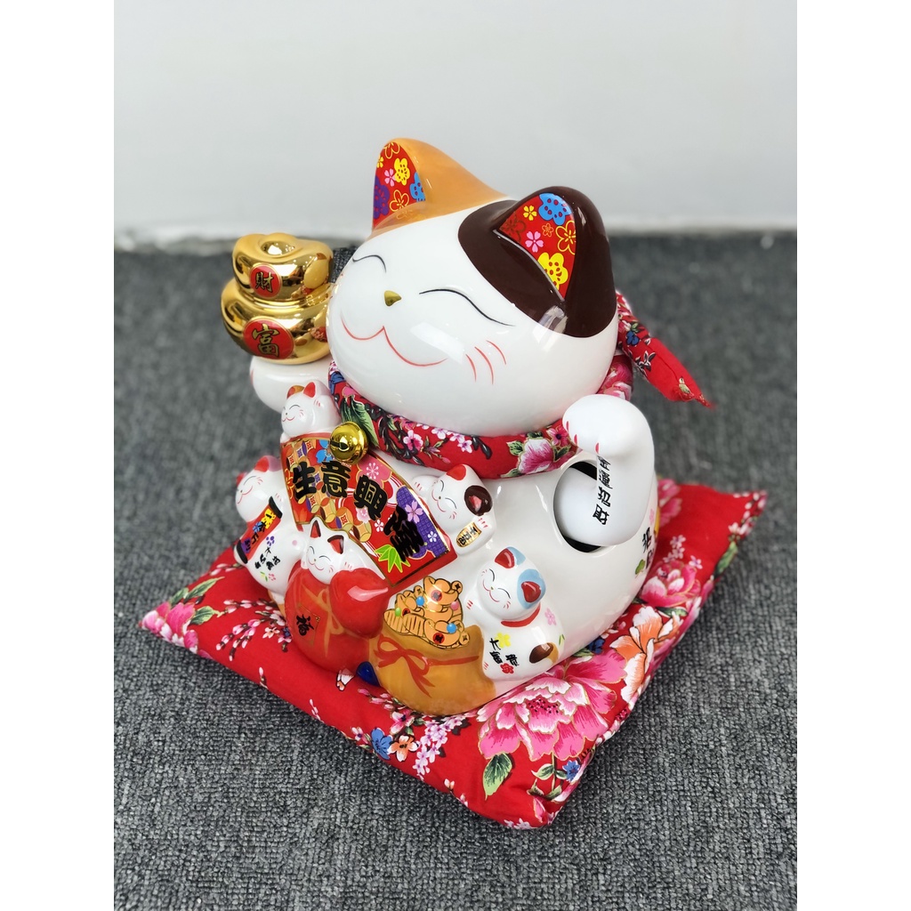[HCM ] Mèo Thần Tài Phú Quý - Gốm sứ Nhật cao cấp - 22cm