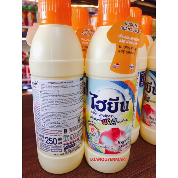 Tẩy quần áo thái lan, tẩy sạch các vết bẩn cứng đầu loại 250ml
