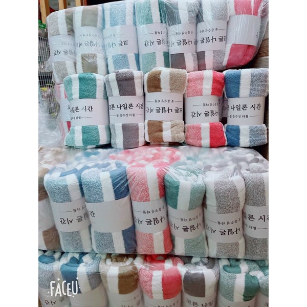 Khăn tắm lông cừu mềm êm thấm hút tốt hàng cao cấp KT 70x140cm