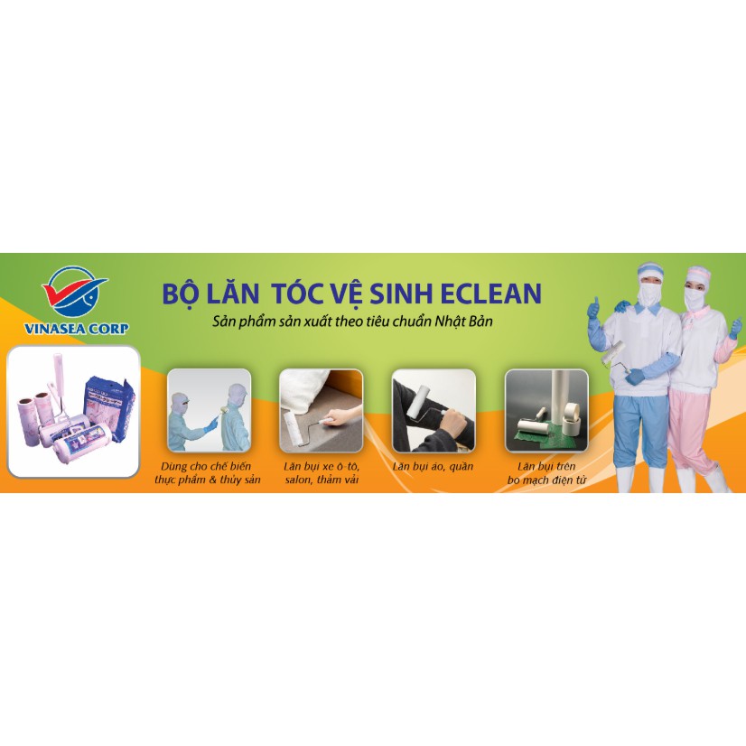 Cây lăn bụi, tóc - bộ 3 cuộn băng keo đa năng Eclean tiêu chuẩn Nhật Bản