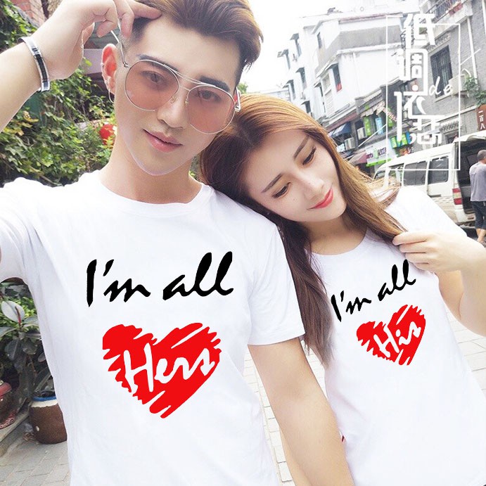 Áo thun Cặp Đôi Nam Nữ Couple Valentine AZ - Form Rộng BIGSIZE M543