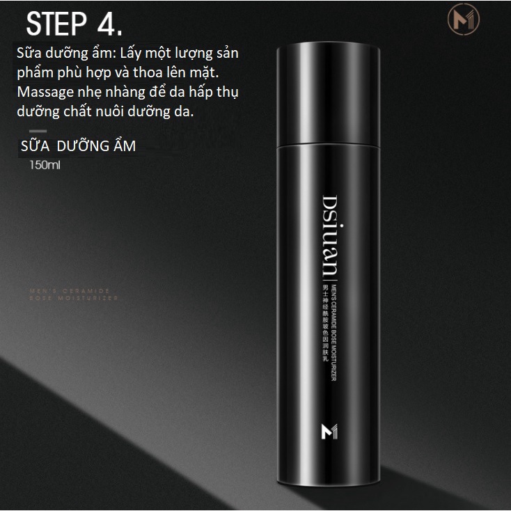 Bộ chăm sóc da nam MEN'S kiềm dầu giảm mụn trắng da