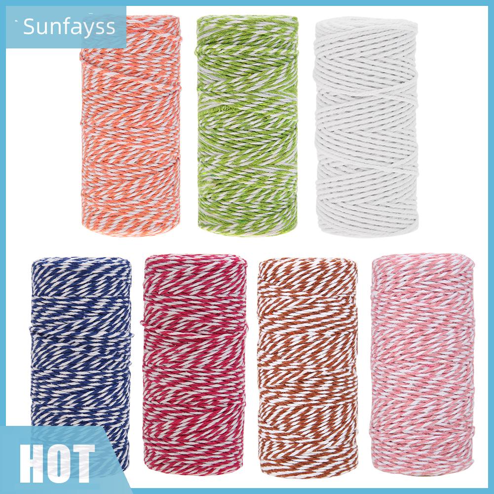 Cuộn Dây Cotton 1 Cuộn 2 Lớp Chiều Dài 100M Dùng Để Làm Đồ Thủ Công