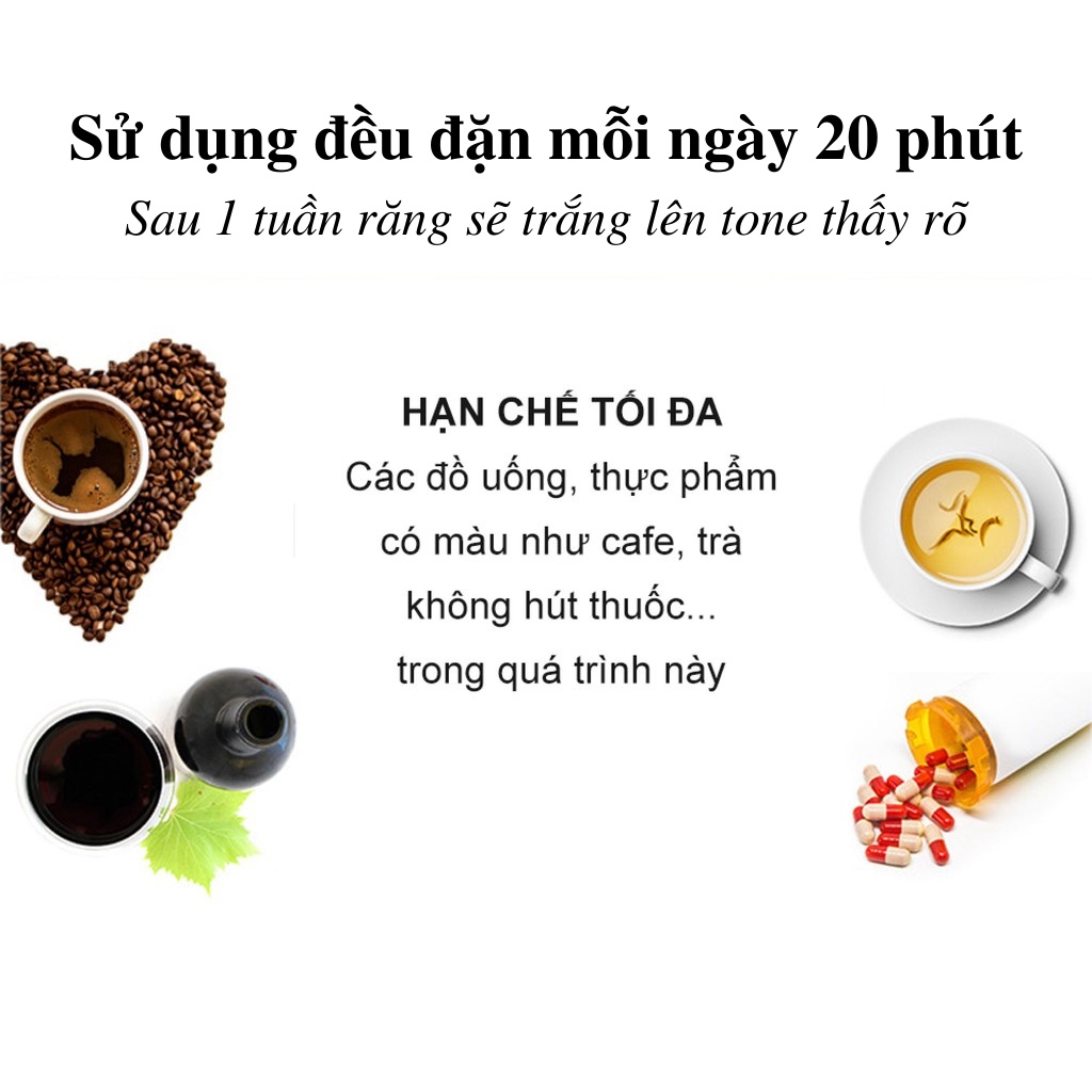 Bộ Kit Làm Trắng Răng Smilee 20 Minute không ê buốt, tẩy trắng răng nhanh chỉ với 20 phút mỗi ngày an toàn cho sức khỏe