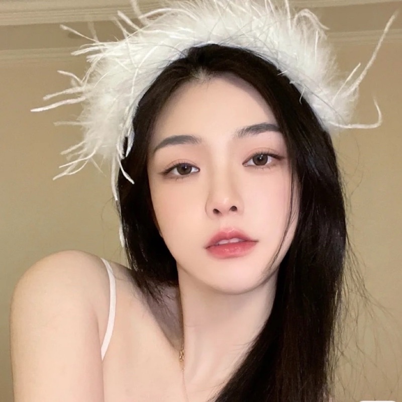 (VIP) Bờm tóc lông đà điểu phối lông vũ mã DT-983