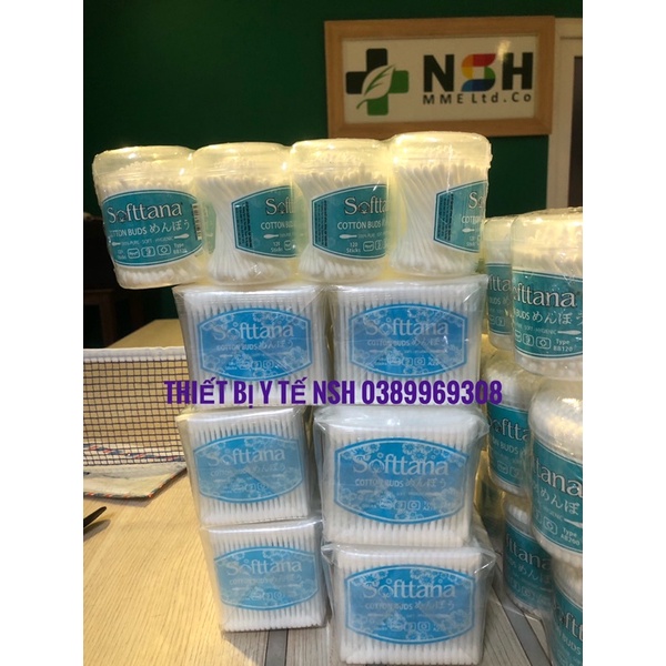 ❤️Lọ Tăm bông vệ sinh ngoáy tai mũi Softtana người lớn trẻ em,tăm Bông ngoáy tai lấy ráy tai vệ sinh softana tanaphar