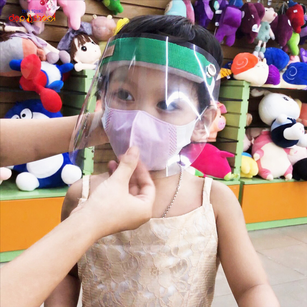 Kính che mặt trẻ em trong suốt - chống dịch bệnh - chống giọt bắn - chống bụi bảo vệ sức khỏe