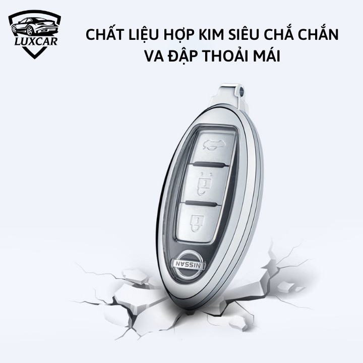 Ốp Khóa Hợp Kim + TPU NISSAN Cao Cấp LUXCAR Cho Dòng Xe NISSAN ( X-TRAIL, SUNNY, NAVARA, TERRA, TEANA,..)