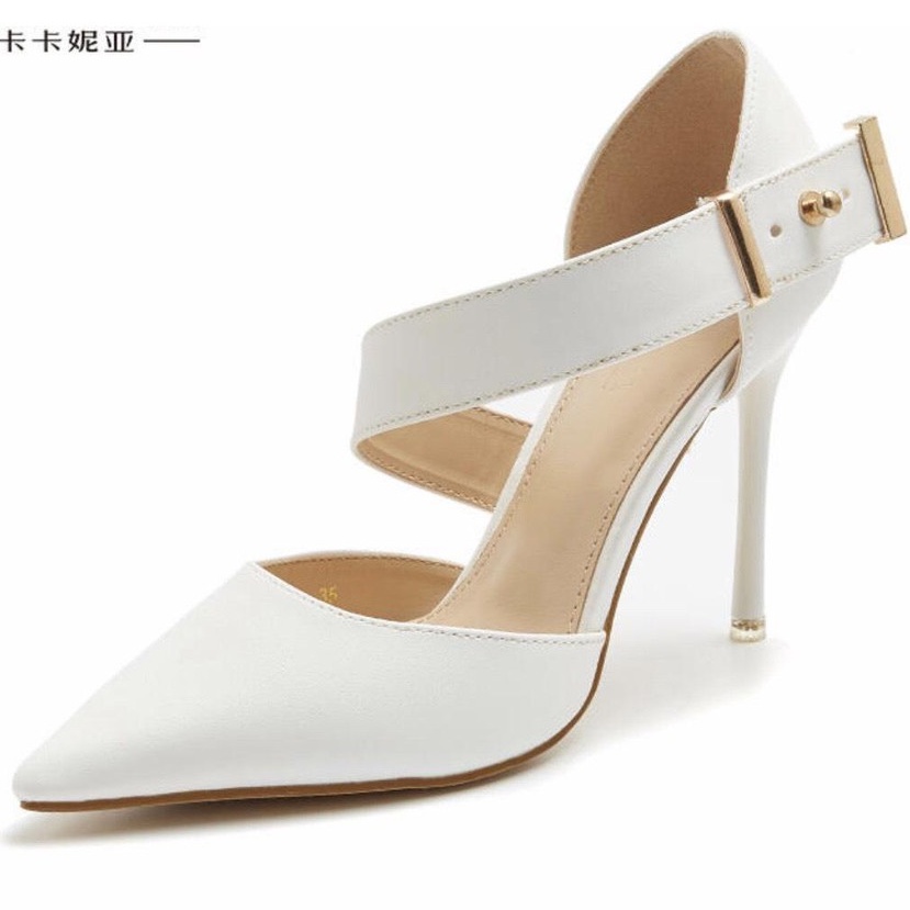 Giày cao gót thời trang quý phải cao 8p mã BBC38 mũi nhọn quai kiểu sang chảnh