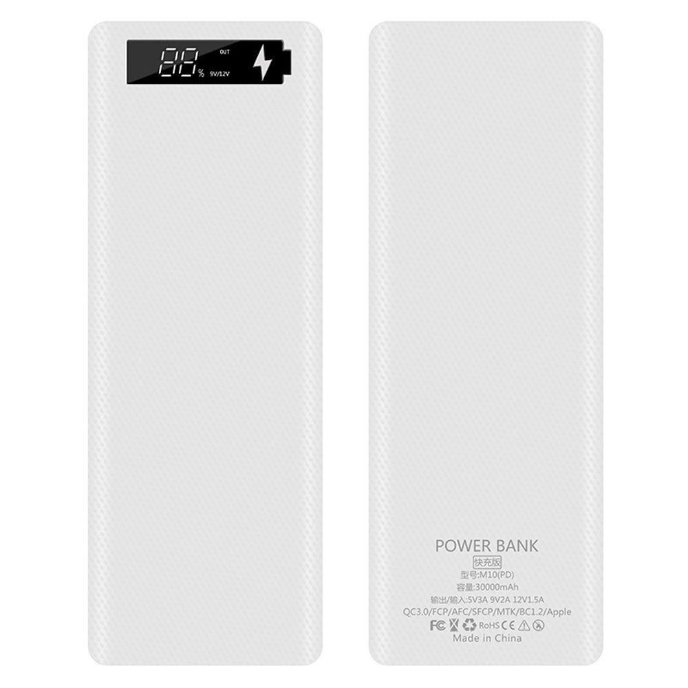 Hộp Đựng Pin Sạc Dự Phòng PD QC 3.0 10 X 18650 Màn Hình LCD Ốp
