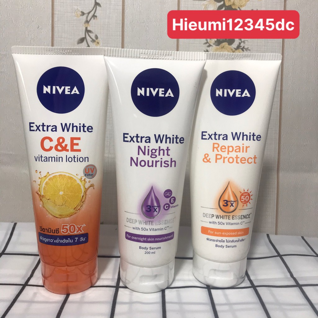 TINH CHẤT DƯỠNG TRẮNG CHỐNG NẮNG NIVEA SPF50 200ML