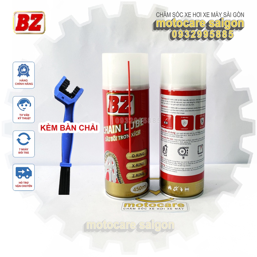 Chai Xịt Dưỡng Sên BZ CHAIN LUBE 450ml