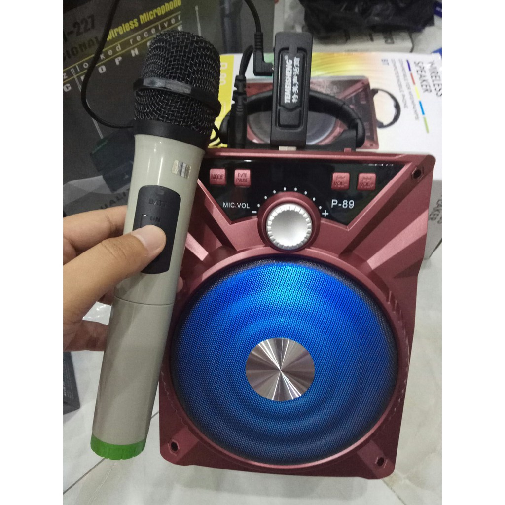 Loa bluetooth tặng 1 Mic không dây chính hãng Temeisheng Karaoke cực to