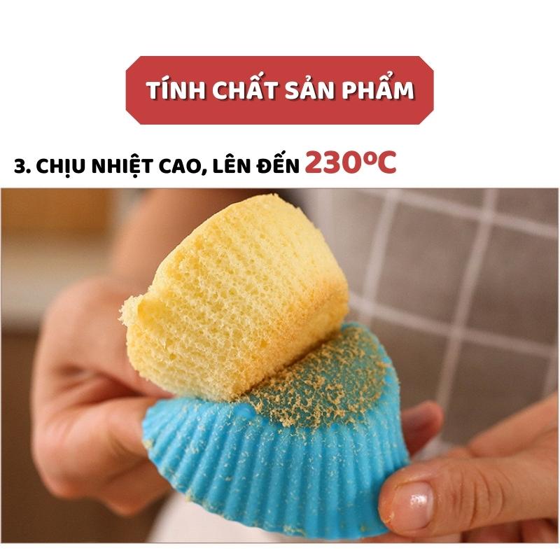 Khuôn silicon làm bánh tròn 7cm - Khuôn bánh bông lan, cupcake, muffin, rau câu