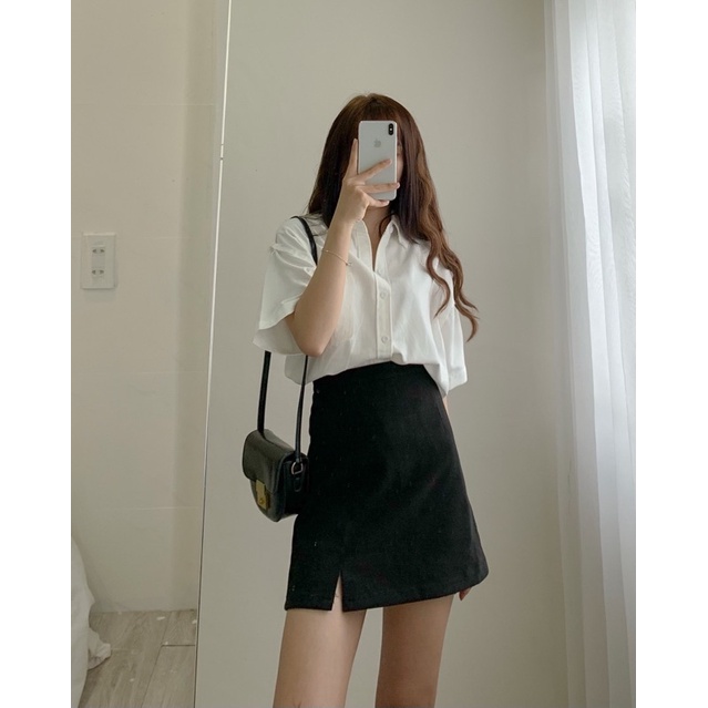 Áo sơ mi túi hộp chất vải kaki mềm 888