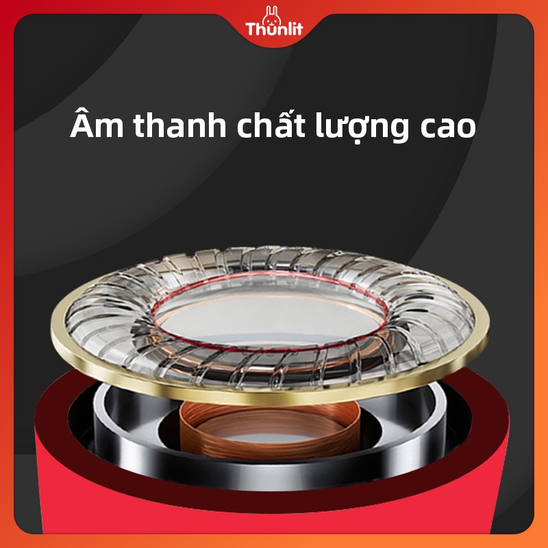 Tai nghe nhét tai THUNLIT dây bện tích hợp micro có chức năng gọi điện thoại tiện lợi