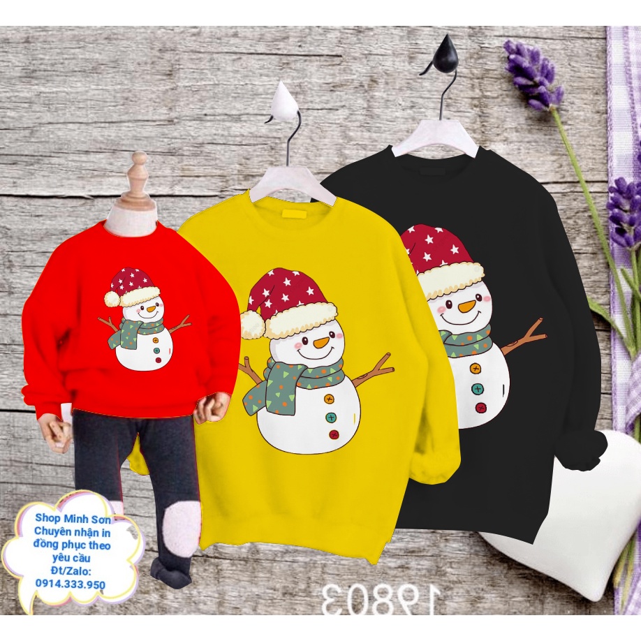 ☃️❄️☃️VIDEO ÁO NỈ SWEATER  NGƯỜI TUYẾT SIÊU ĐẸP, ÁO NỈ GIA ĐÌNH LOẠI 1 ĐỦ MÀU ĐỦ SIZE