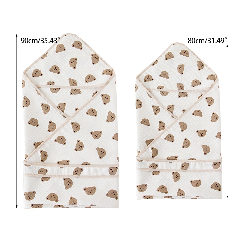 Chăn Quấn Em Bé Chất Cotton 3 Lớp Phong Cách Hồi Giáo Tiện Dụng