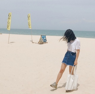 Set Basic Crop và Deep Jeans Skirt