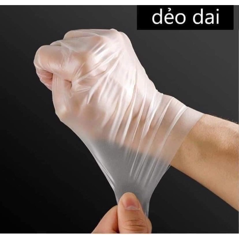 Hộp 100 găng tay Victoria Bay hàng loại 1 siêu dai dùng 1 lần