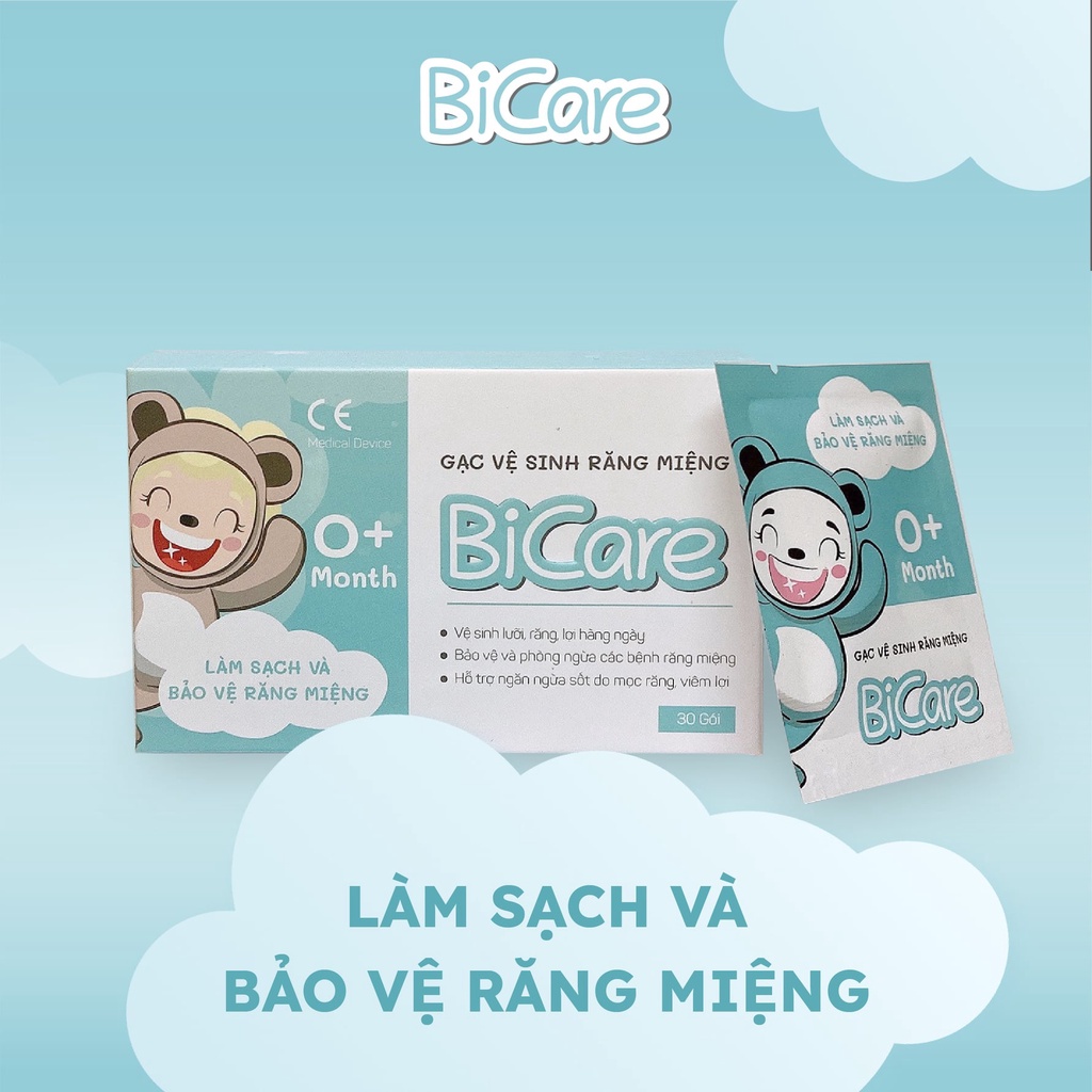 Gạc vệ sinh răng miệng Bicare / Rơ lưỡi Bicare cho bé