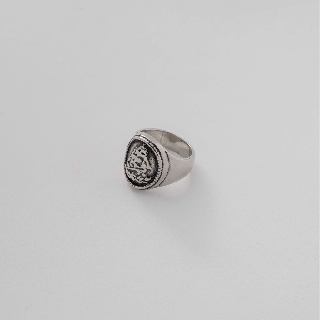 Nhẫn bạc oval mặt thuyền bạc