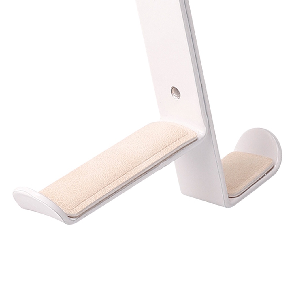 [CHOO] Headset Hanger Earphone Headphone Stand Earphone Metal Hook Holder Table Clamp Desk Clip PU Leather Pad