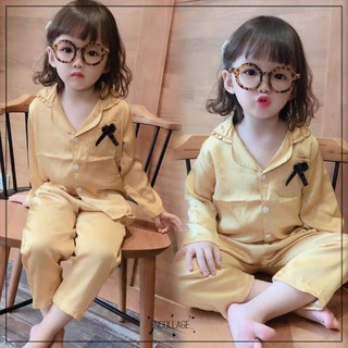 Bộ Pijama Lụa Cho Bé Gái 8-28kg skids store
