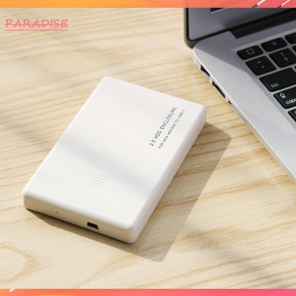 Paradise1 2.5 Inch USB2.0 SATA Hard Disk Drive Box External HDD Enclosure Tool Free