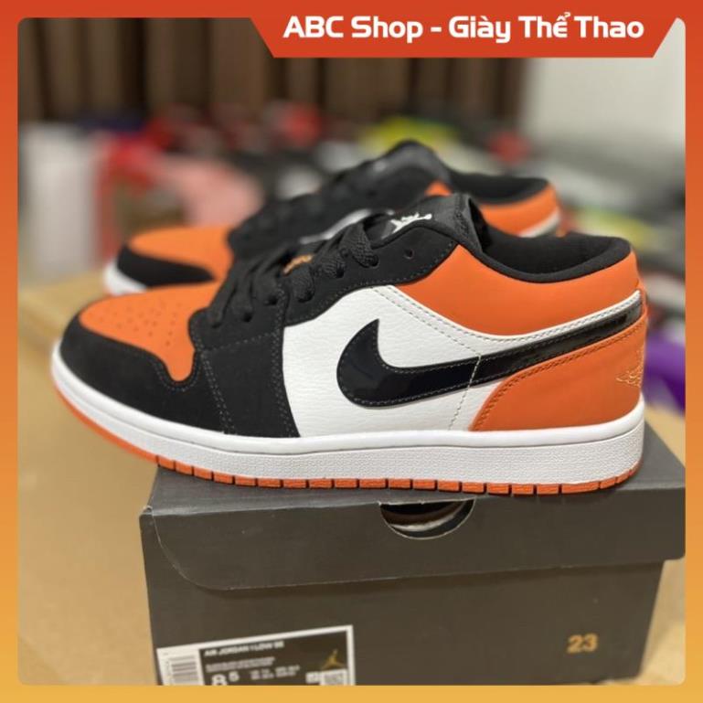 Giày AIR JO.RDAN 1 LOW màu cam tươi | Bản cao cấp,Giầy thể thao nam nữ jd1 cam đen thấp cổ